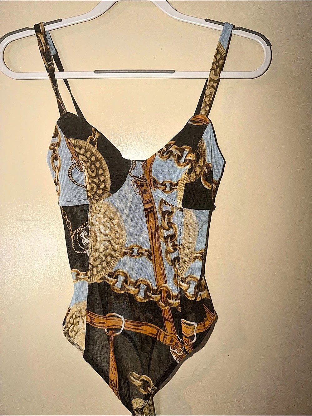 Twins Printed One-Piece Swimsuit Size Small Like New